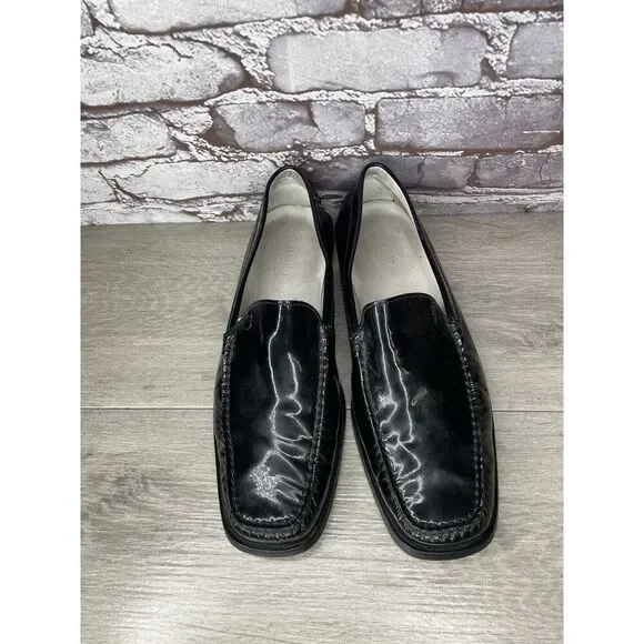 Tod's Gommino Black Patent Leather Slip On Moc Loafers Shoes Men Sz 9.5M US/43EU